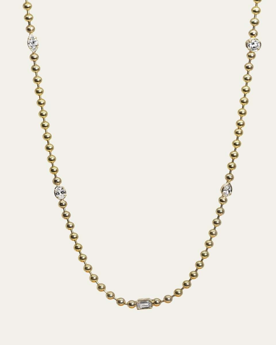 Constellation Ball Chain Necklace with Lab-Grown Diamonds Mix